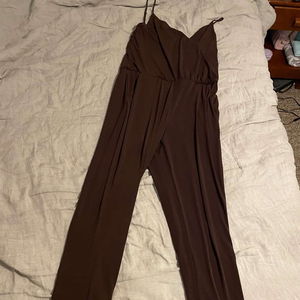 1. State Brown Jumpsuit Size M